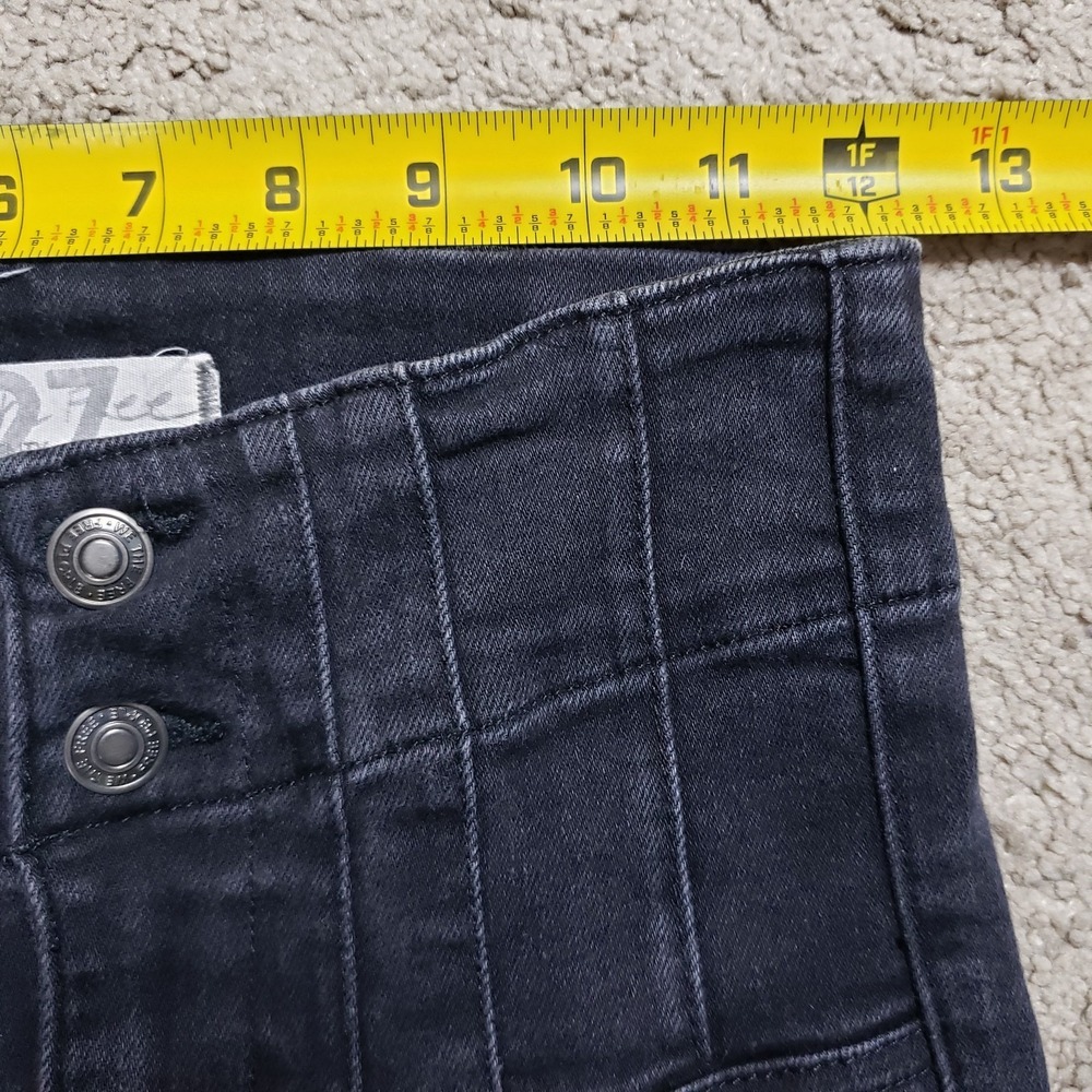 Free People Jeans 27 Black Jayde Flare Bell Bottom Boho Casual Festival 70s - Picture 9 of 14